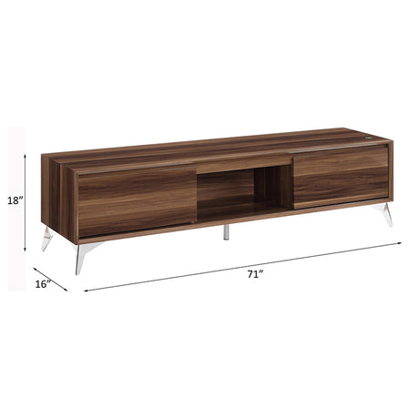 Raceloma Walnut TV Stand - Ornate Home