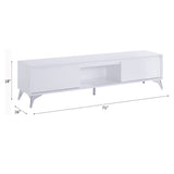Raceloma White TV Stand - Ornate Home