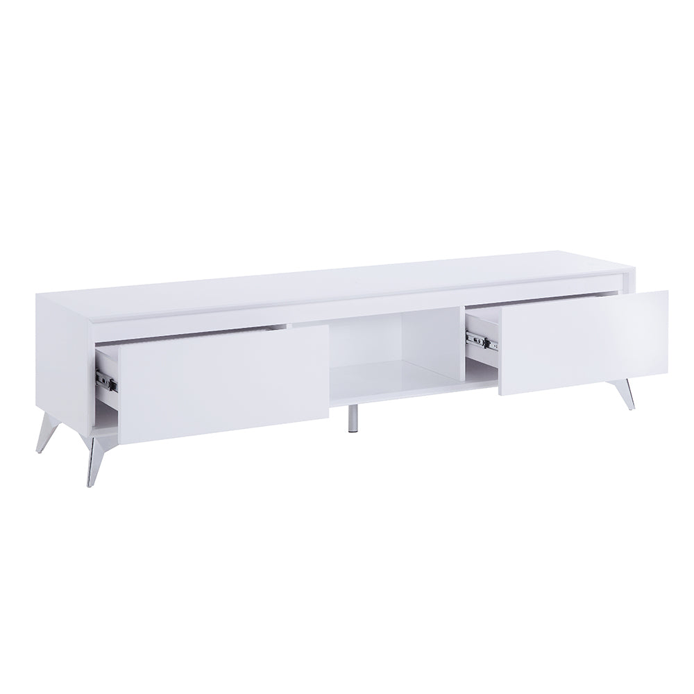 Raceloma White TV Stand - Ornate Home