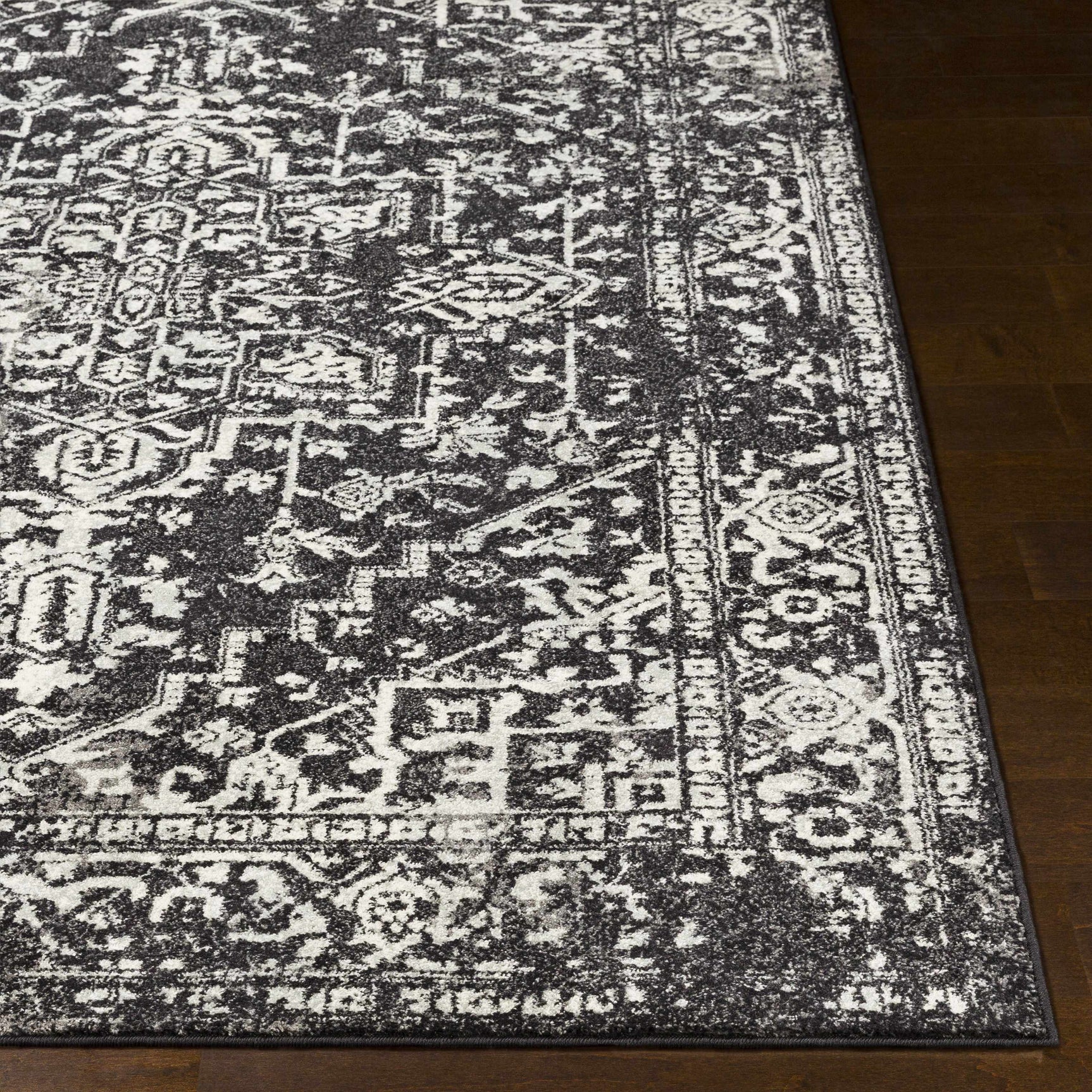 Rachel Black Area Rug - Ornate Home