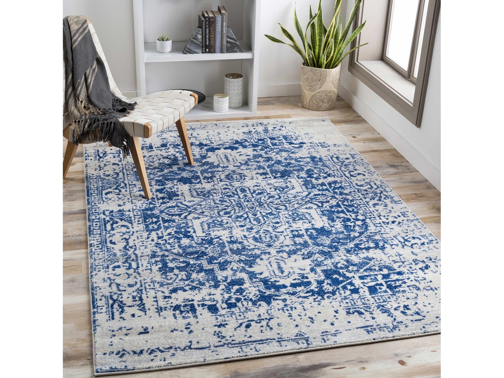 Rachel Navy Area Rug - Ornate Home