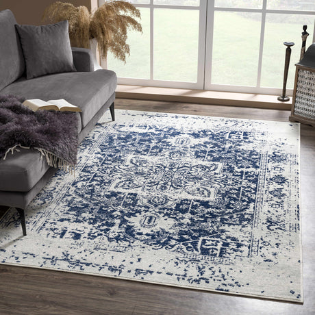 Rachel Navy Area Rug - Ornate Home
