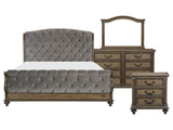 Rachelle Gray/Brown 4-piece Queen Bedroom Set - Ornate Home