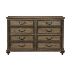 Rachelle Weathered Pecan/Gray 5-Piece Queen Bedroom Set - Ornate Home