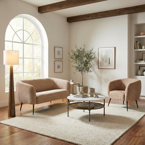 Racine Linen Beige Accent Chair - Ornate Home