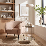 Racine Linen Beige Accent Chair - Ornate Home