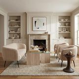 Racine Linen Beige Loveseat - Ornate Home