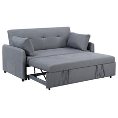 Radella Gray 69"W Linen Convertible Sleeper Sofa - Ornate Home