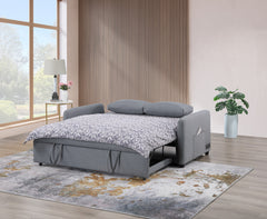 Radella Gray 69"W Linen Convertible Sleeper Sofa - Ornate Home