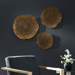Radiance Gold Metal Wall Decor (Set of 3) - Ornate Home