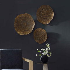 Radiance Gold Metal Wall Decor (Set of 3) - Ornate Home