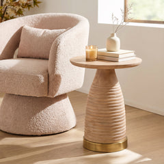 Radiant Natural Side Table - Ornate Home