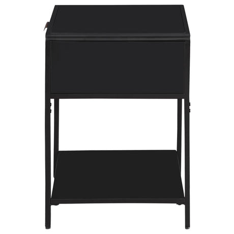 Radio Weave Black Metal Side Table - Ornate Home