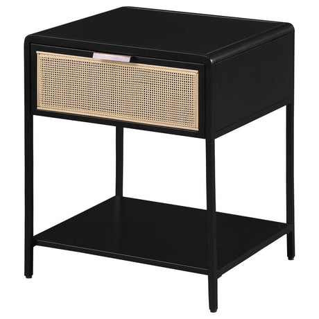 Radio Weave Black Metal Side Table - Ornate Home
