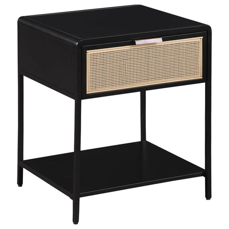 Radio Weave Black Metal Side Table - Ornate Home