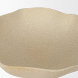 Radka Beige Textured Large Metal Decorative Bowl - Ornate Home