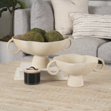 Radka Beige Textured Large Metal Decorative Bowl - Ornate Home