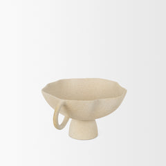 Radka Beige Textured Small Metal Decorative Bowl - Ornate Home