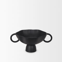 Radka Matte Black Small Metal Decorative Bowl - Ornate Home