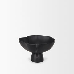 Radka Matte Black Small Metal Decorative Bowl - Ornate Home