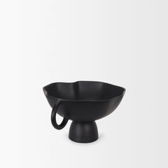 Radka Matte Black Small Metal Decorative Bowl - Ornate Home