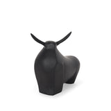 Radu Matte Black Large Metal Bull Decorative Object - Ornate Home