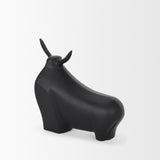 Radu Matte Black Large Metal Bull Decorative Object - Ornate Home