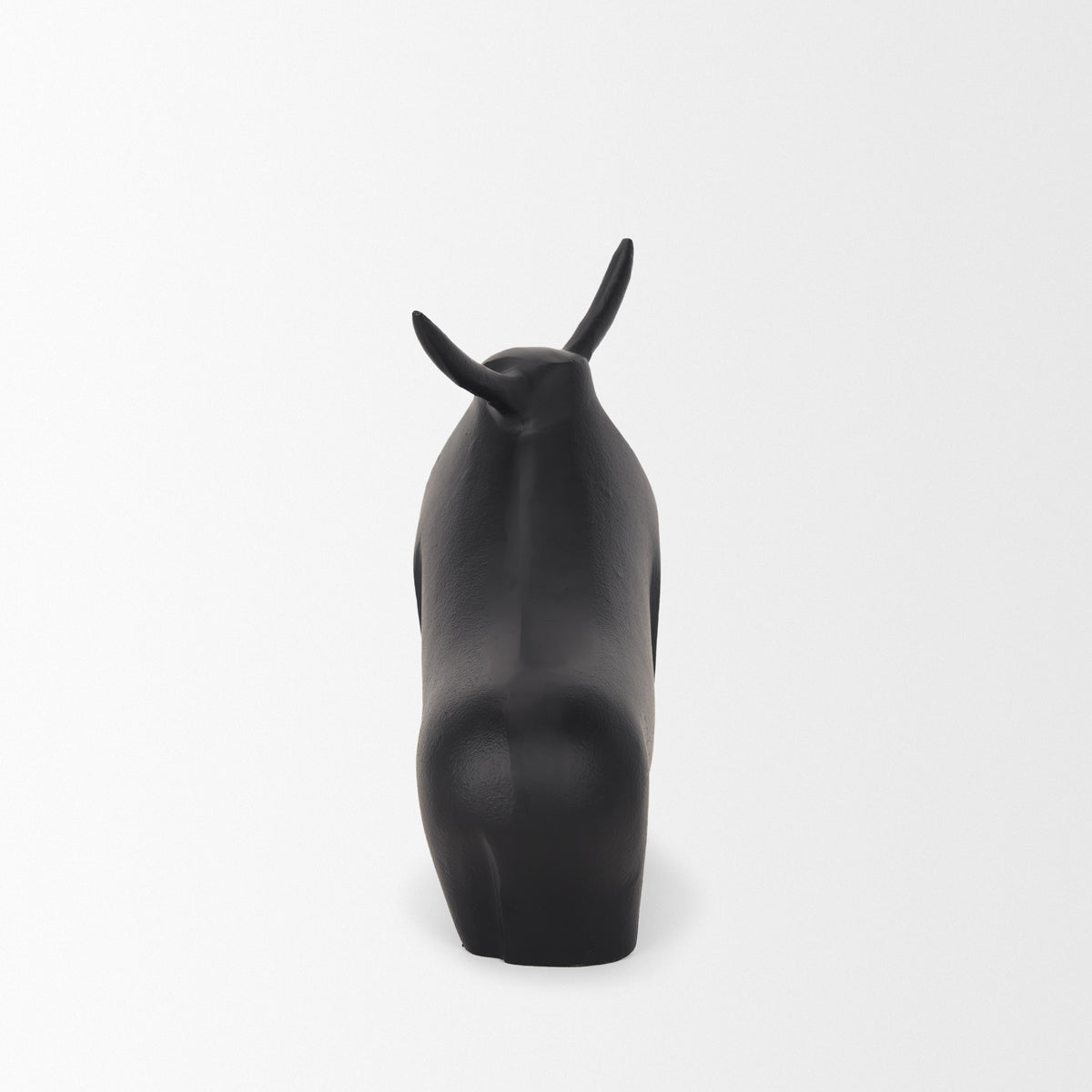 Radu Matte Black Large Metal Bull Decorative Object - Ornate Home