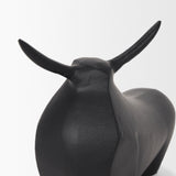 Radu Matte Black Large Metal Bull Decorative Object - Ornate Home