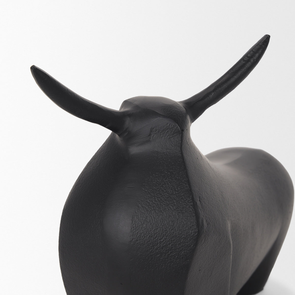 Radu Matte Black Large Metal Bull Decorative Object - Ornate Home
