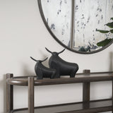 Radu Matte Black Large Metal Bull Decorative Object - Ornate Home