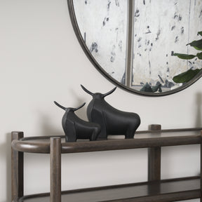 Radu Matte Black Large Metal Bull Decorative Object - Ornate Home