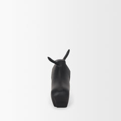 Radu Matte Black Small Metal Bull Decorative Object - Ornate Home