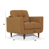 Radwan Camel Leather Chair - Ornate Home