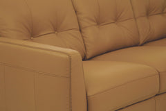 Radwan Camel Leather Sofa - Ornate Home