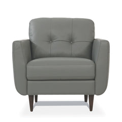 Radwan Pesto Green Leather Chair - Ornate Home