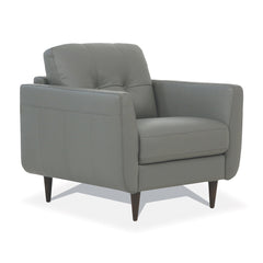 Radwan Pesto Green Leather Chair - Ornate Home