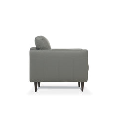 Radwan Pesto Green Leather Sofa - Ornate Home