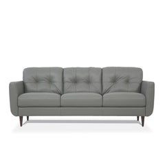 Radwan Pesto Green Leather Sofa - Ornate Home