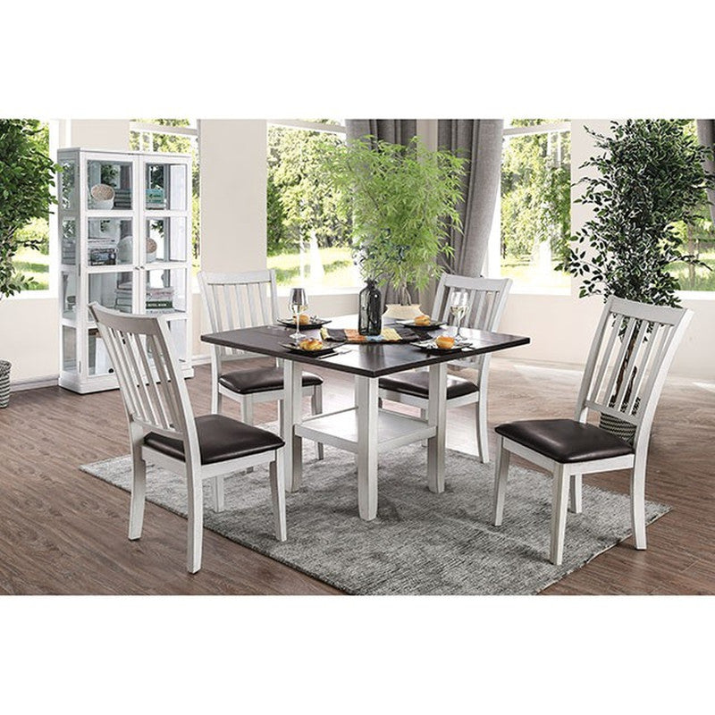 Rae Antique White/Espresso Side Chair (Set of 2) - Ornate Home