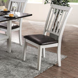 Rae Antique White/Espresso Side Chair (Set of 2) - Ornate Home