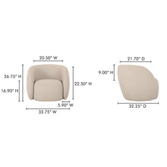 Rae Beige Outdoor Accent Chair - Ornate Home