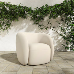 Rae Cream Outdoor Accent Chair - Ornate Home