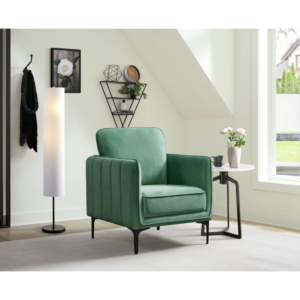 Rae Lavish Green Velvet Chair - Ornate Home