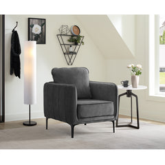 Rae Lavish Grey Velvet Chair - Ornate Home