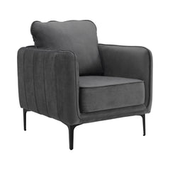Rae Lavish Grey Velvet Chair - Ornate Home