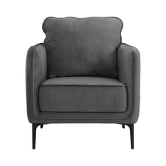 Rae Lavish Grey Velvet Chair - Ornate Home
