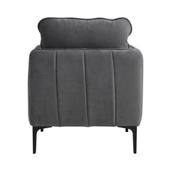 Rae Lavish Grey Velvet Chair - Ornate Home
