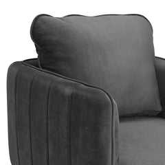 Rae Lavish Grey Velvet Chair - Ornate Home
