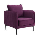 Rae Lavish Purple Velvet Chair - Ornate Home